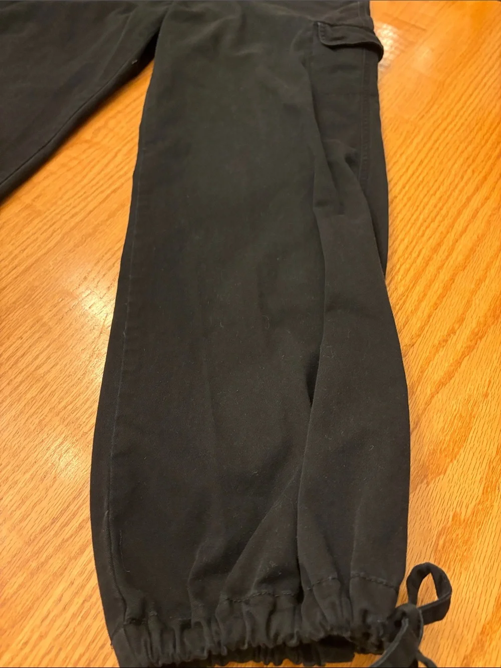New York & Company Black Drawstring Hem Joggers